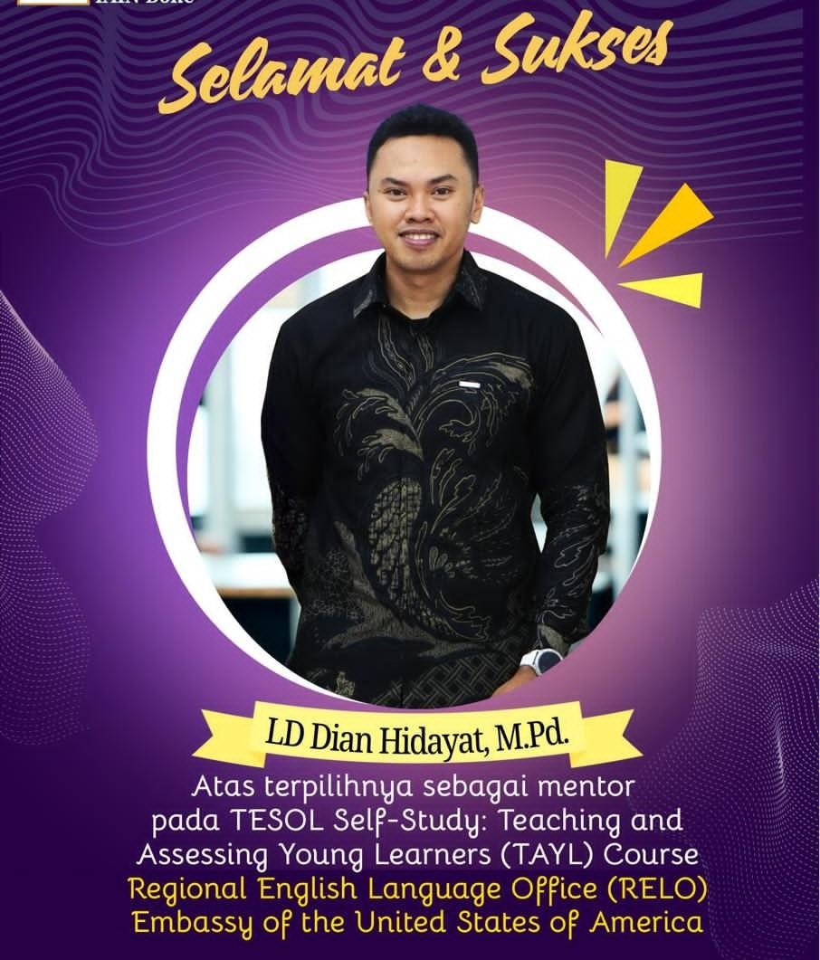 Salah satu dosen Prodi TBI IAIN Bone terpilih sebagai mentor program Young Learners (TESOL TAYL) se-Indonesia
